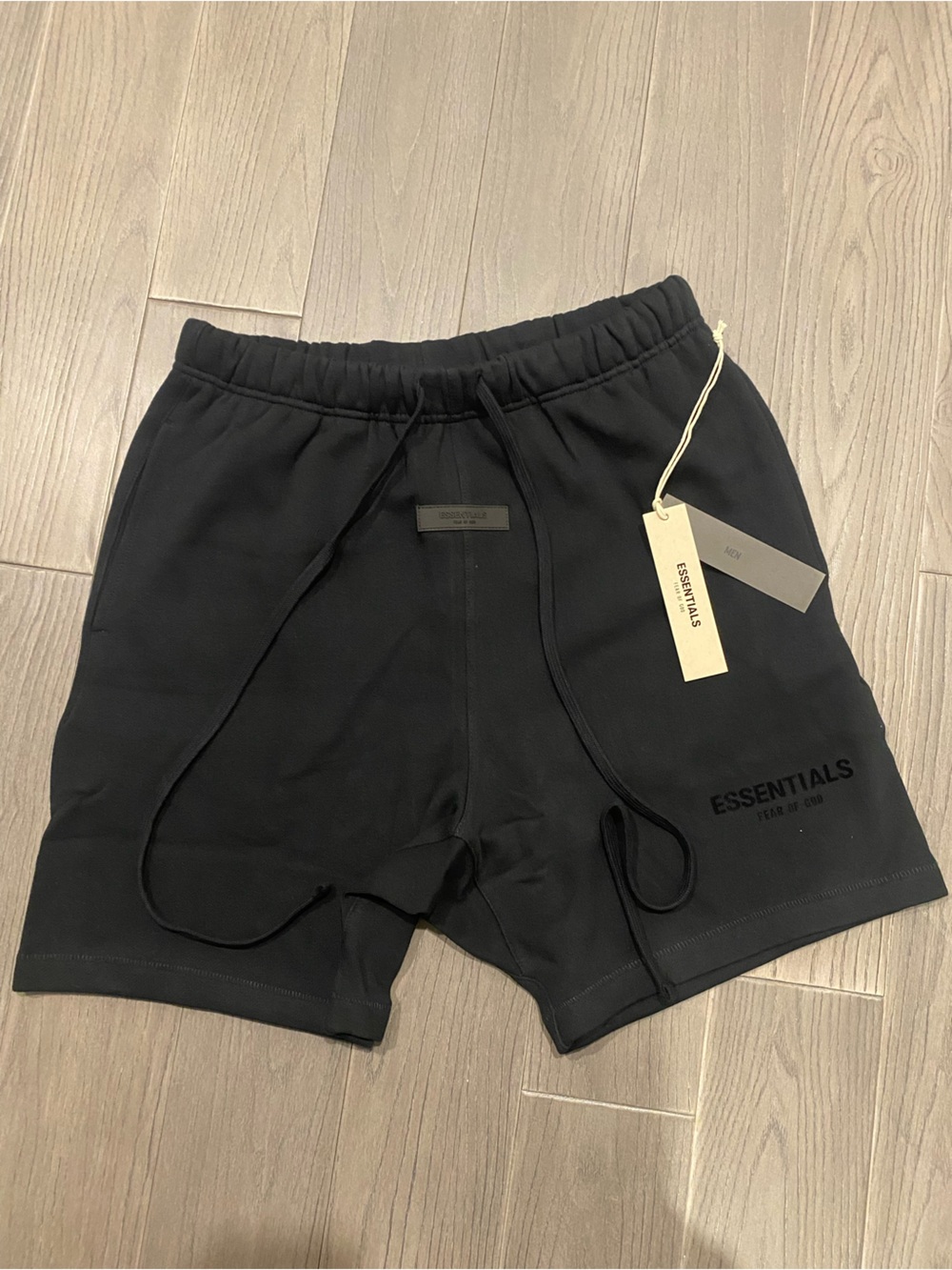 ESSENTIALS Men’s Black Logo Sweat Shorts